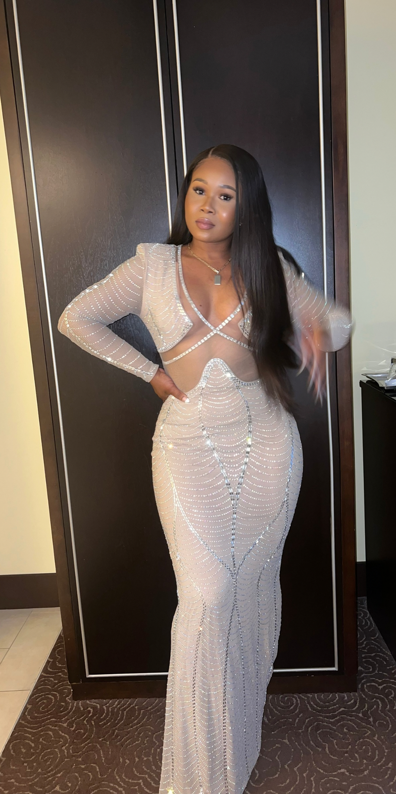 nude sequin maxi dress STAR Nude Sequin One Shoulder Maxi Dress