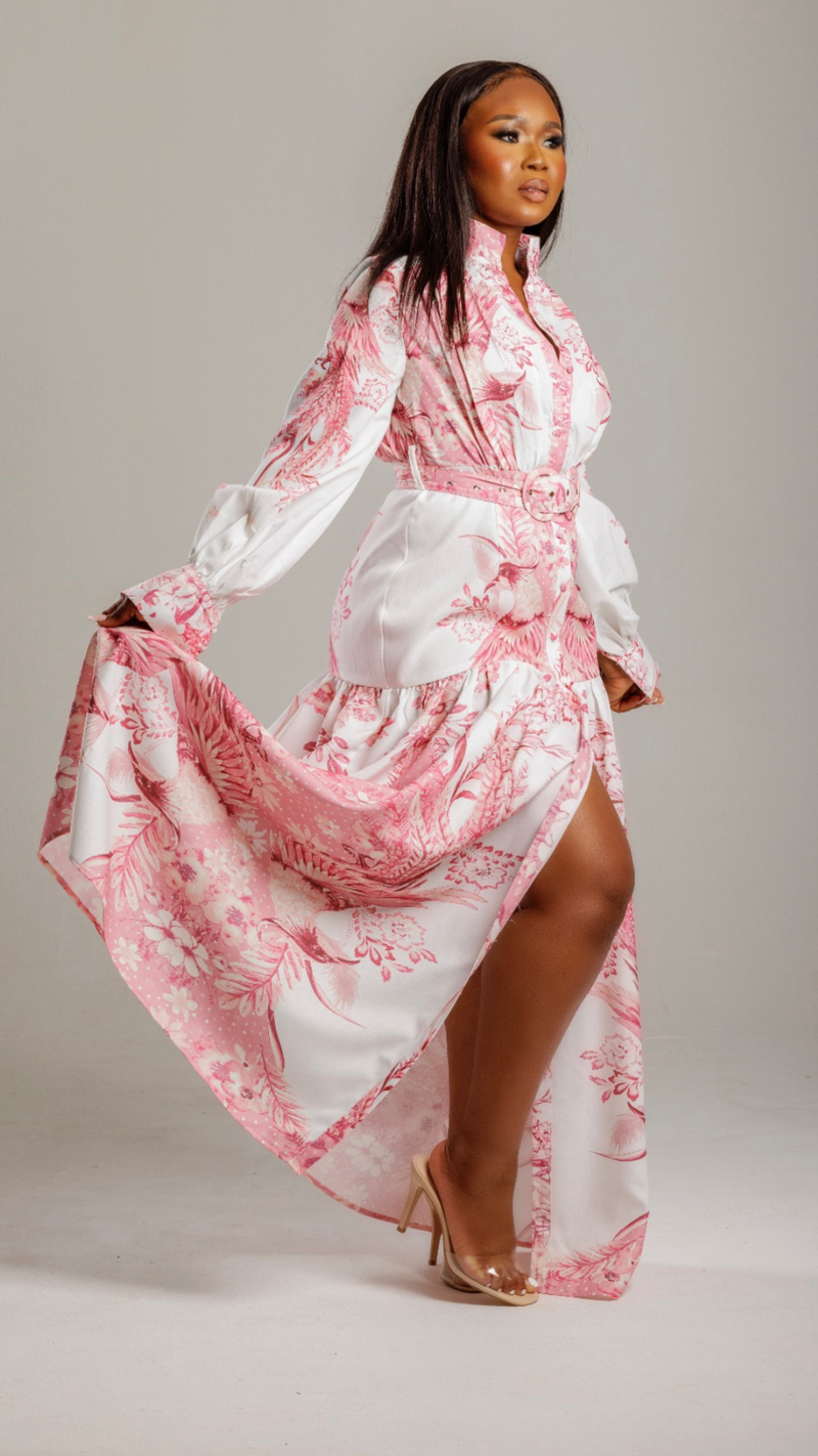 Floral Mauve Maxi dress Shop Daleys Boutique