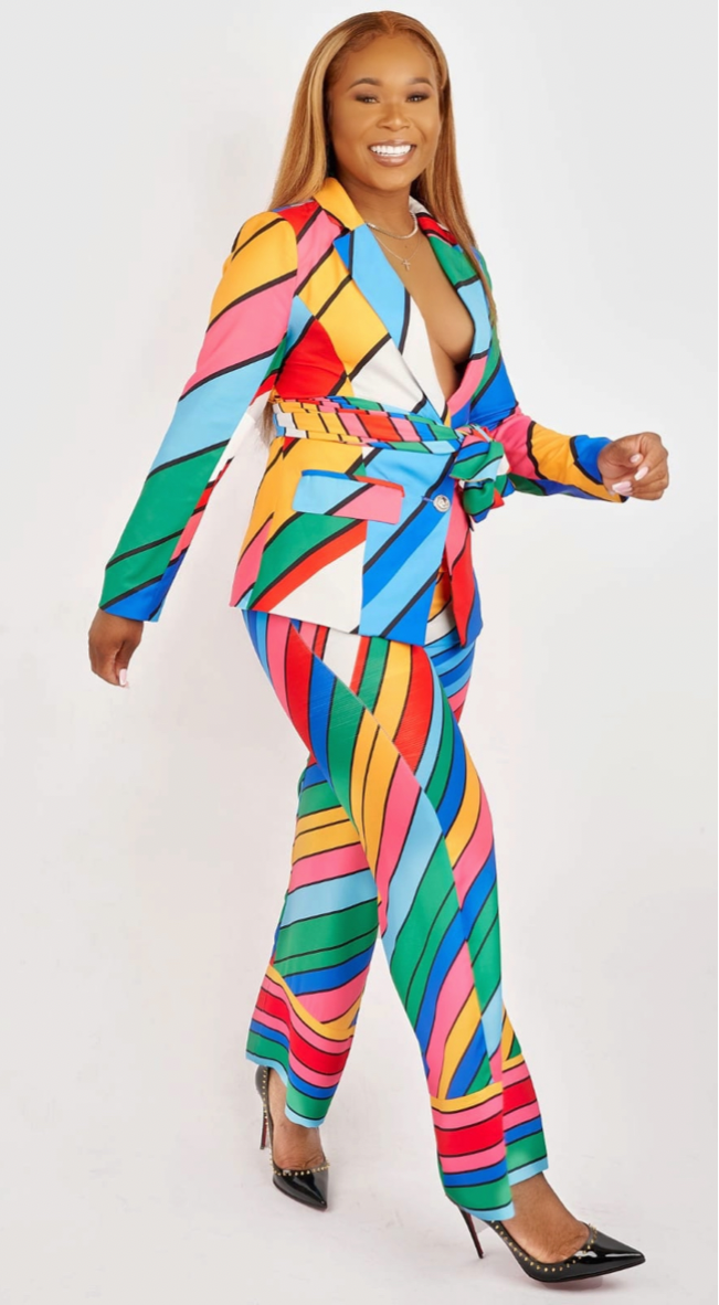 So Fly Rainbow Blazer Set